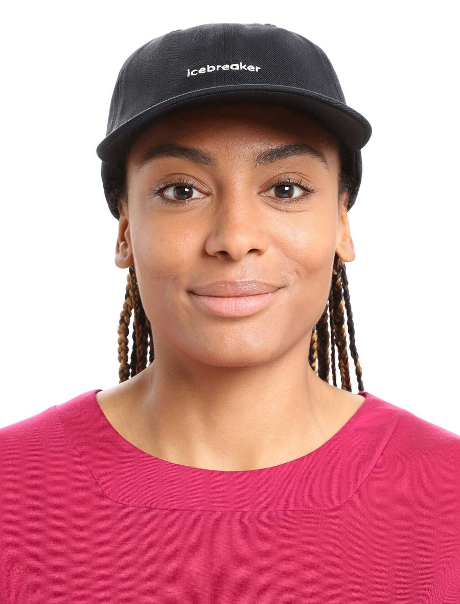 Chapeaux Icebreaker Unisex Merino 6 Panel Femme Noir | FR 1481JPQJ